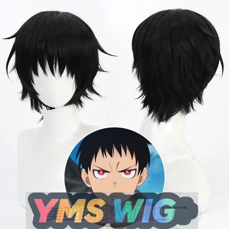 

[YMS WIG]Fire Force Shinra Kusakabe Косплей Парик, Черный