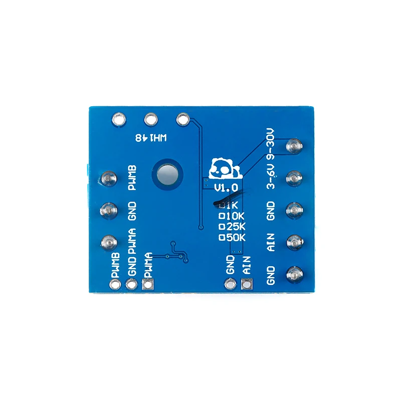 La tensione del modulo da tensione a PWM 0-5V viene convertita in uscita del segnale PWM 0%-100% 1KHz 10KHz