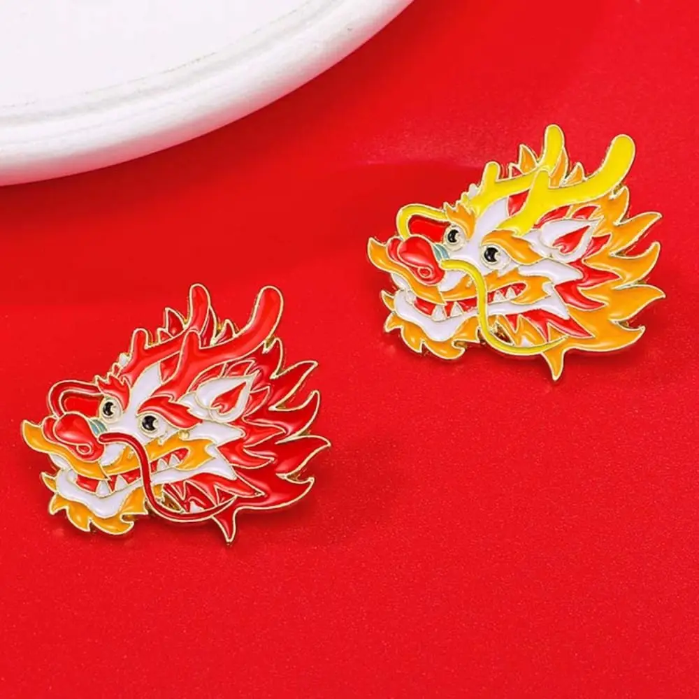 2024 Year Dragon Head Brooch Dragon Year Dragon Head Dragon Year Brooch Decoration Chinese Zodiac Sign Cartoon Pin Brooch