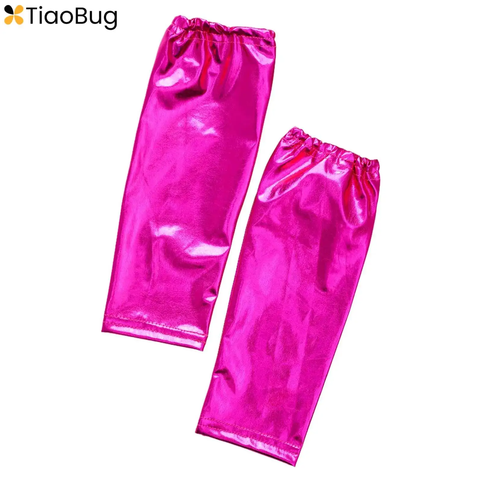 

1 Pair Girls Boys Shiny Metallic Dance Gloves Kids Children Carnival Halloween Party Latin Jazz Performance Costume Accessories