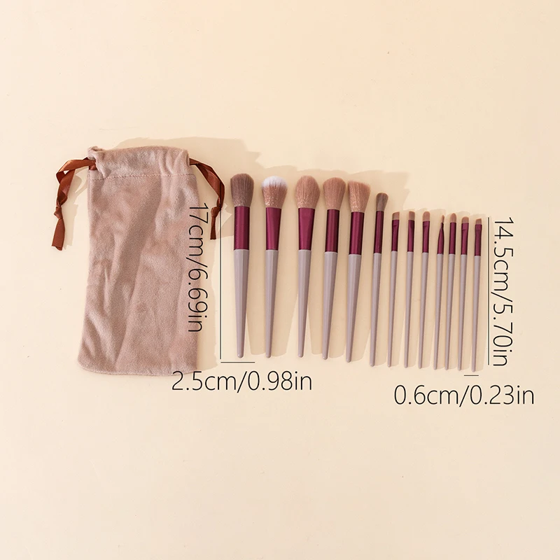 13 stücke Make-Up Pinsel Make-Up Weiche Haar Faser Pinsel Anfänger Lidschatten Pinsel Pulver Concealer Pinsel Werkzeug