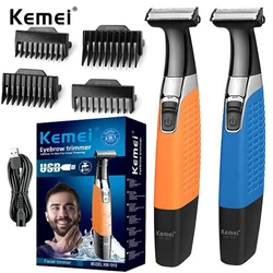 Kemei KM-1910 Rechargeable Electric Shaver Beard Styling Trimmer Fashion Razor Men Body Shaving Machine Waterproof Face Care