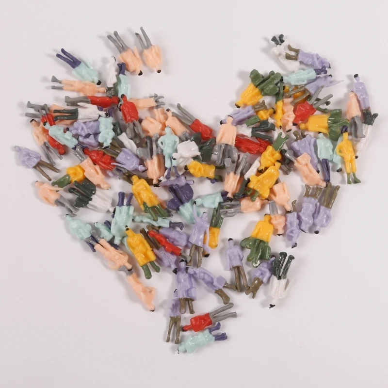 100 피스 1:87 빌딩 레이아웃 모델 사람들 기차 호 스케일 그린 피규어 승객, 도매 & 드롭 쉬핑