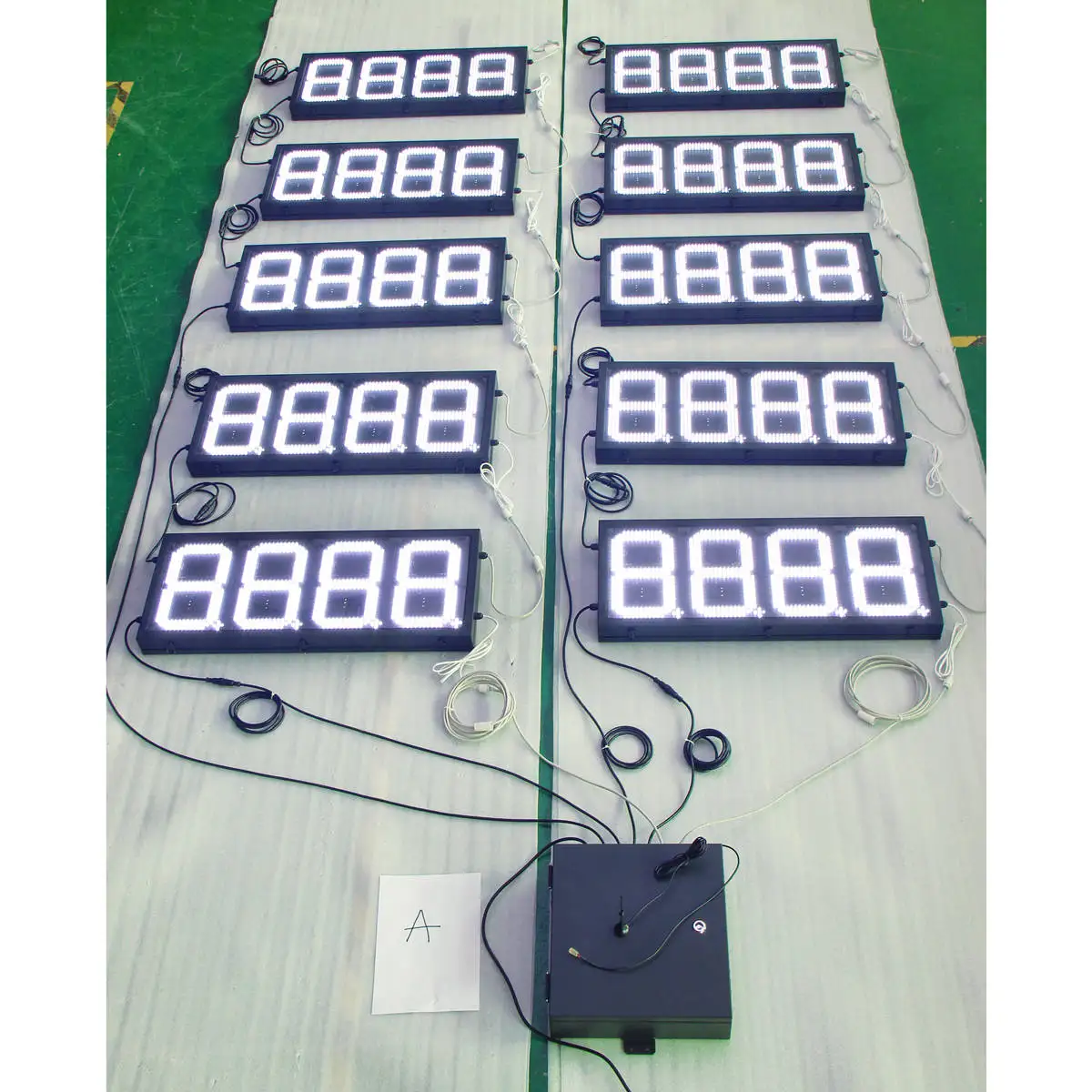 REGULAR White Color 4 Digits 7 Segment LED Display Electronics LED Scoreboard Wireless Gas Station LED Price sign