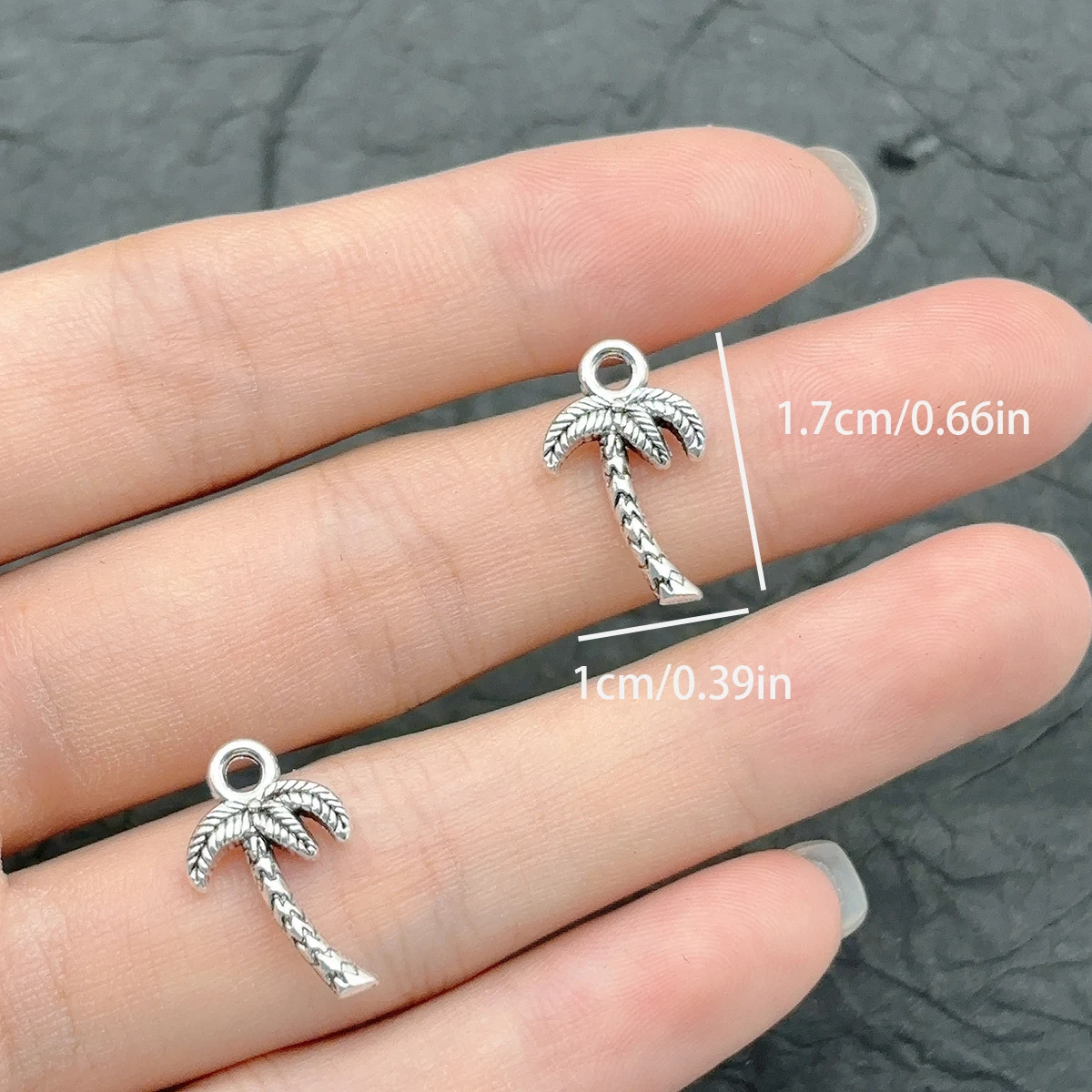 20 Pieces of Summer Vacation Style Handmade Accessories, Vintage Distressed Coconut Tree-Themed Niche Items, Suitable for DIY Bracelets, Necklaces, and Earrings, Fresh Seaside Style Jewelry DIY Basic Handmade Materials - view 3