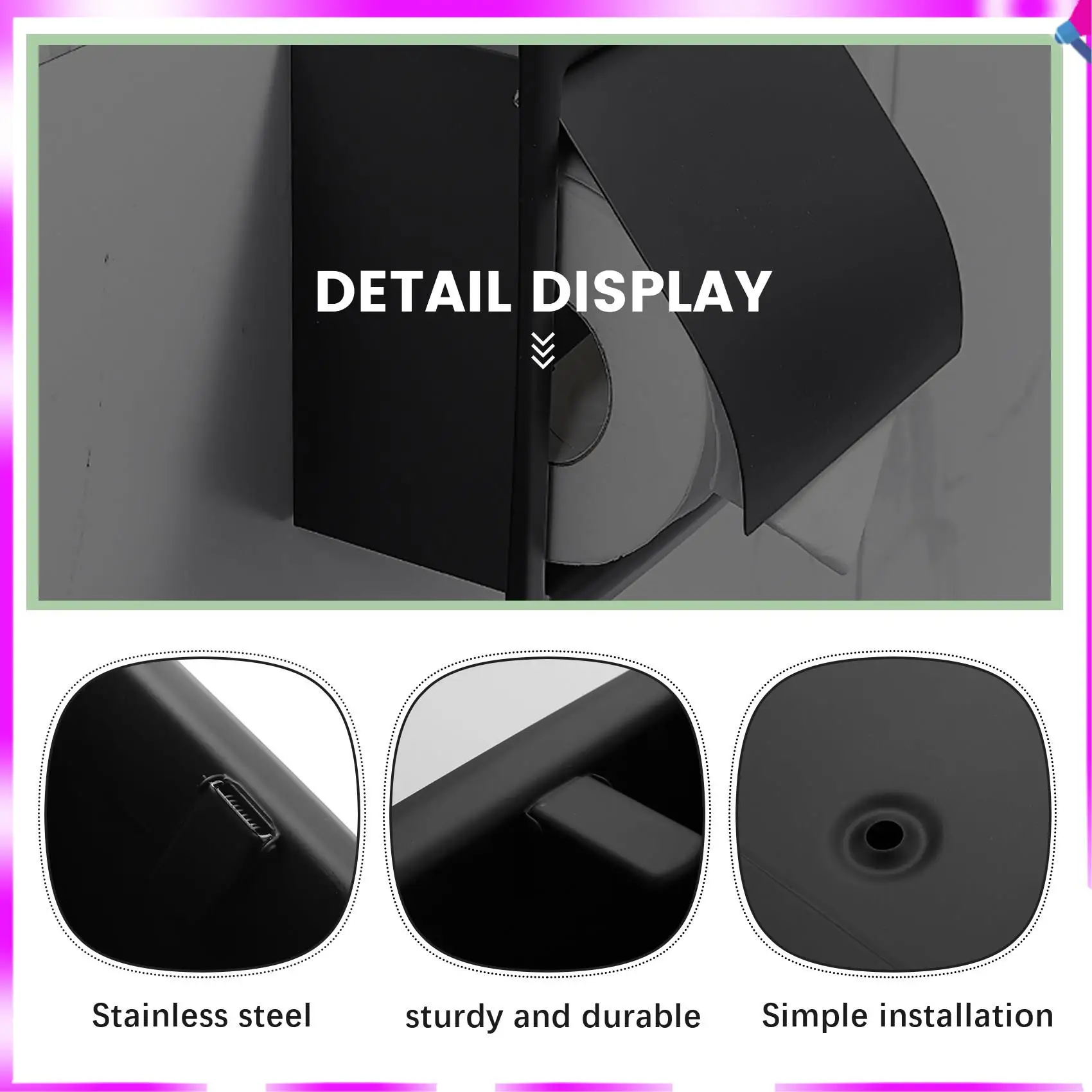 

N96R Встраиваемый держатель для туалетной бумаги, двойная коробка для рулонной бумаги из нержавеющей стали для ванной комнаты, настенная полка для хранения бумаги