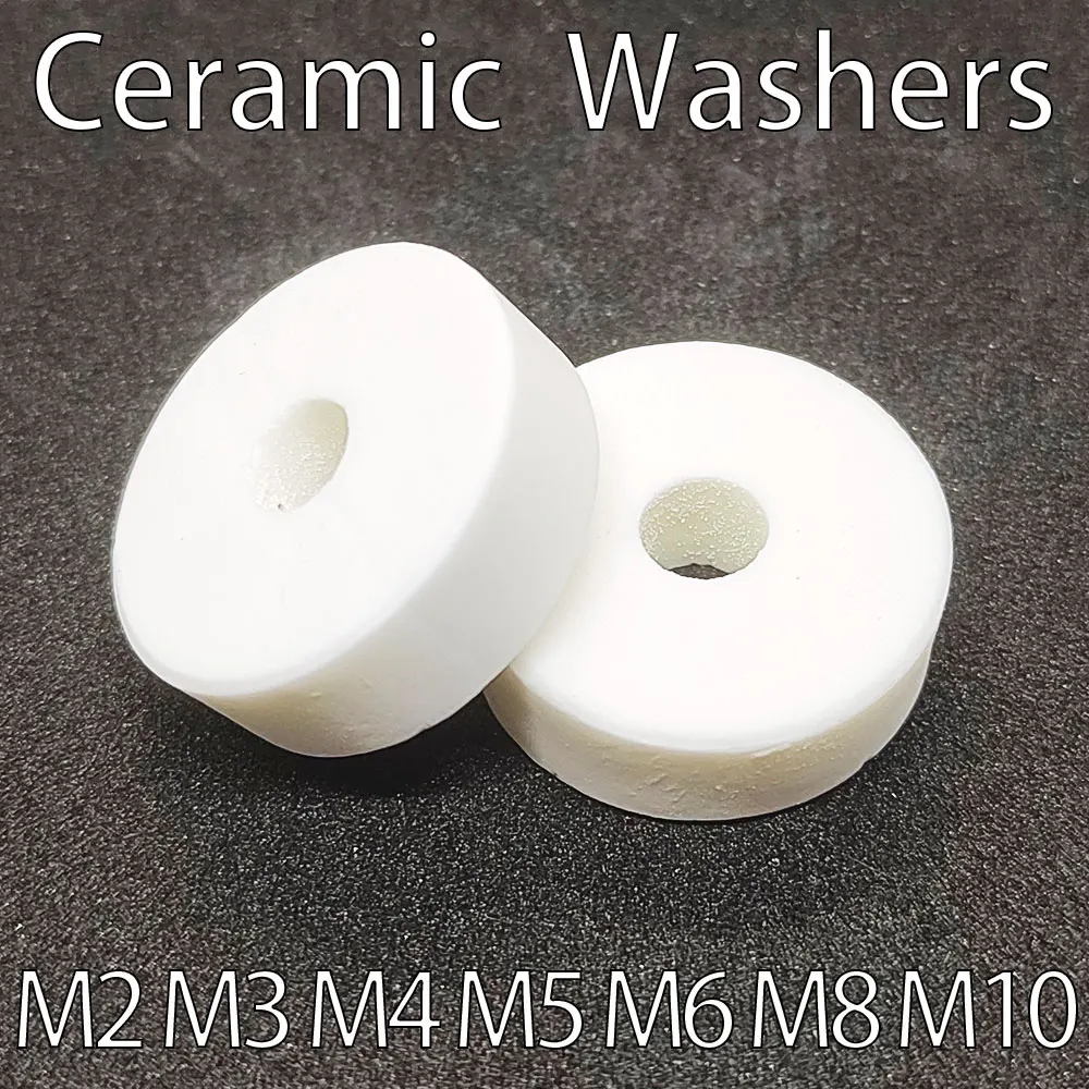 M2 M3 M4 M5 M6 M8 M10 Ceramic Washer Alumina Spacer High Temperature Resistant Gasket Ring Insulating Ceramic Sealing Oring