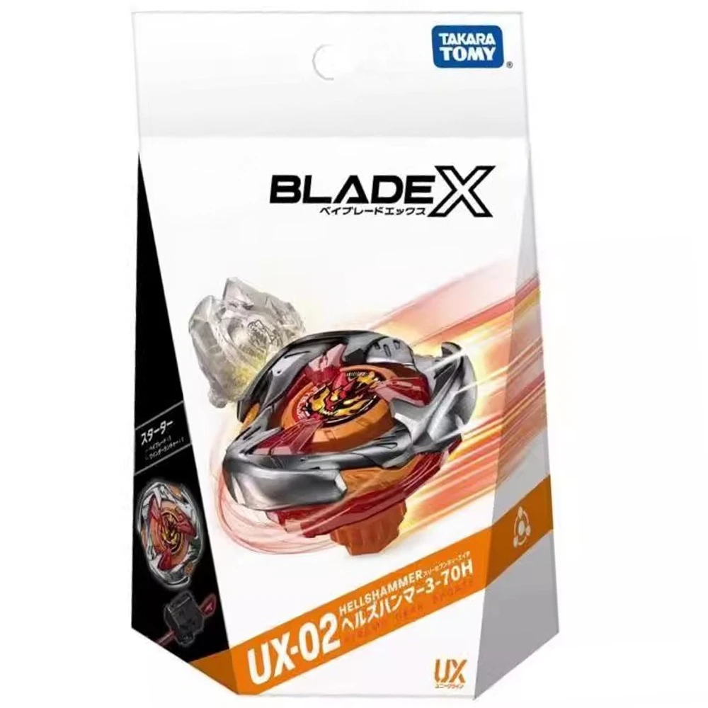 

Takara Tomy Bey X UX-02 Стартер Hell's Hammer 3-70H КАРТ-ИГРА с лезвием