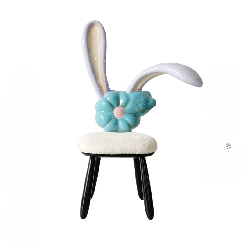 

Creative modern minimalist design, cute Star Delu rabbit ear dining chair furniture, adult living room G