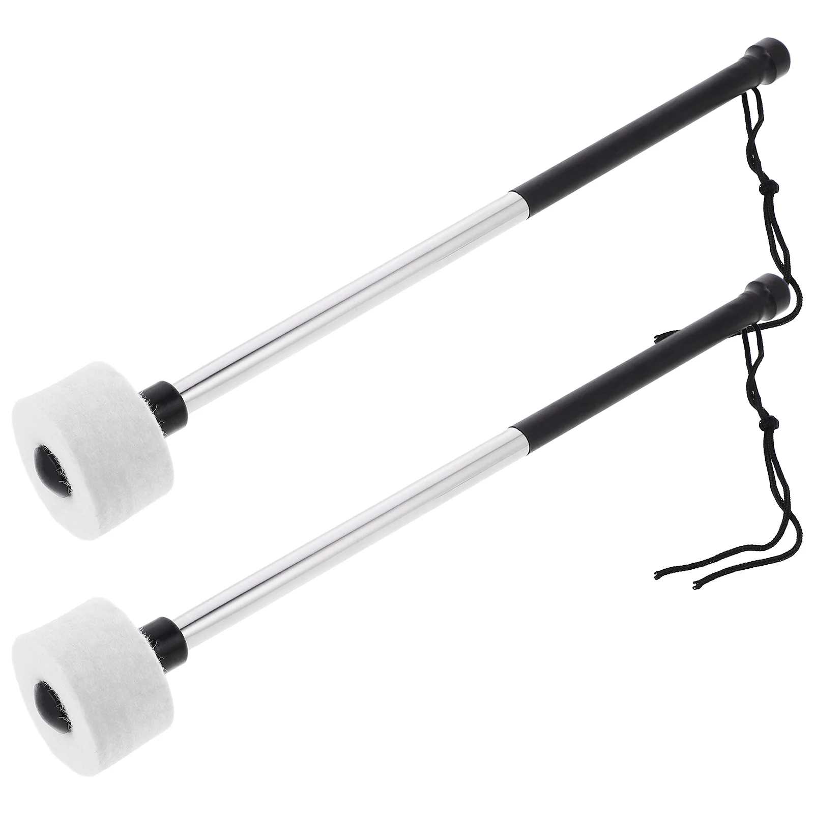 

2 Pcs Felt Drumsticks Timpani Snare Hammer Professional Large Stainless Steel *2pcs Stage Performance Child