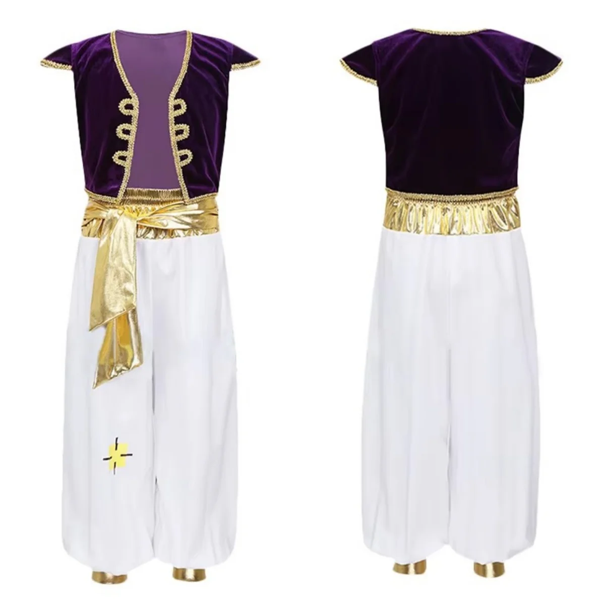 Aladdin Prince Cosplay Costume Kids Boys Vest Pants Suit Outfit Uniform Mens Halloween Carnival Party Arabian Prince Costumes