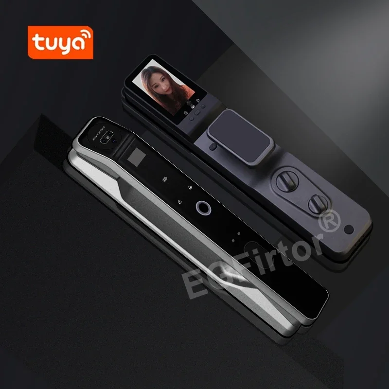 3D Face Recognition Fingerprint Electronic Door Lock 13 Multi-country Language Tuya APP Remote Control Home Security Lock