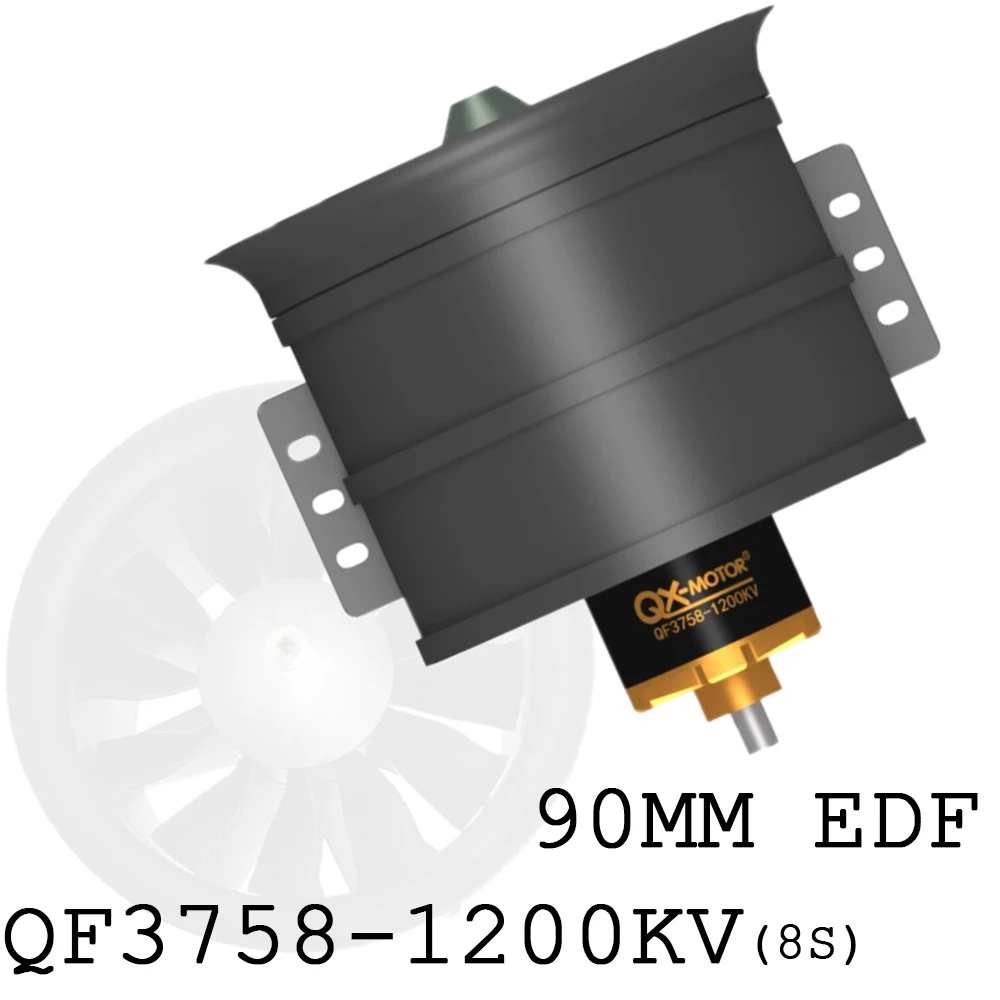 QX-MOTOR 90mm EDF Ducted 12 Blades Fan  With Brushless Motor For FMS RC Airplane Drone Model Spare Parts Accessories