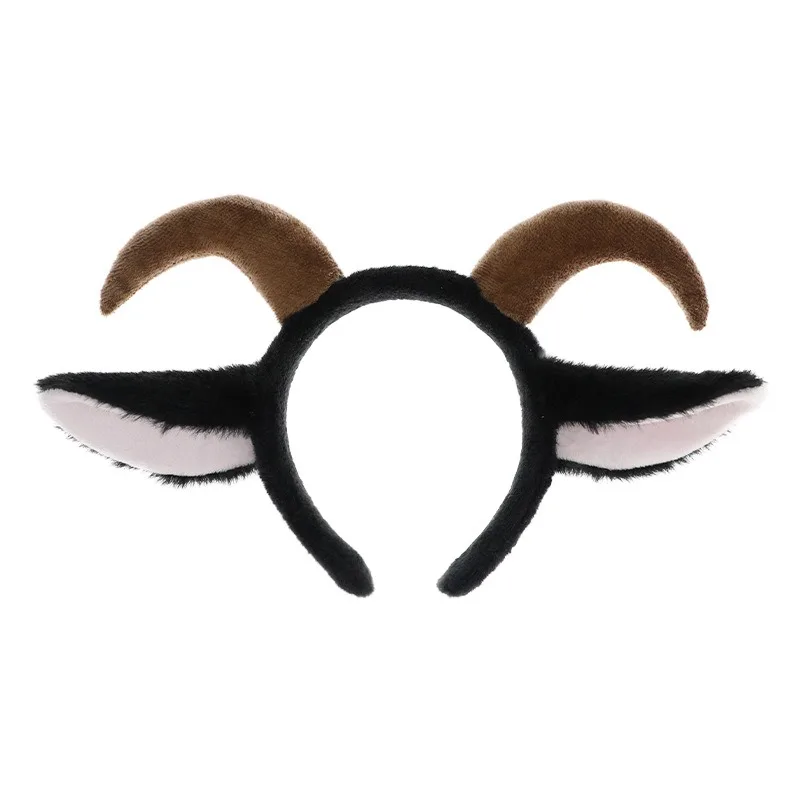 لوليتا أغطية الرأس الأغنام الأذن عقال فتاة الحلو أفخم العصابات الشعر الأغنام القرن الانحناء ديكور الأغنام تأثيري الأغنام الأذن الشعر هوب