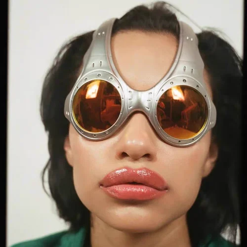 Gafas de sol divertidas con diadema redonda Retro, gafas de tendencia personalizadas, protección UV antiluz azul, marco de Metal completo, joyería de fiesta