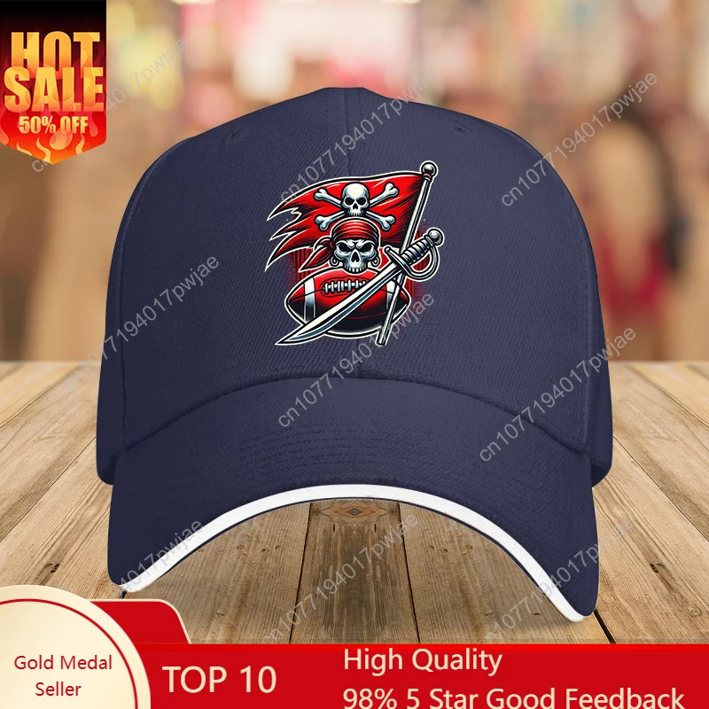 

Woven fabric.Tampa Bay Pirates Baseball Cap - Lightweight Breathable Unisex Sport Hat with Skull & Swords Graphic, Geometric Pat