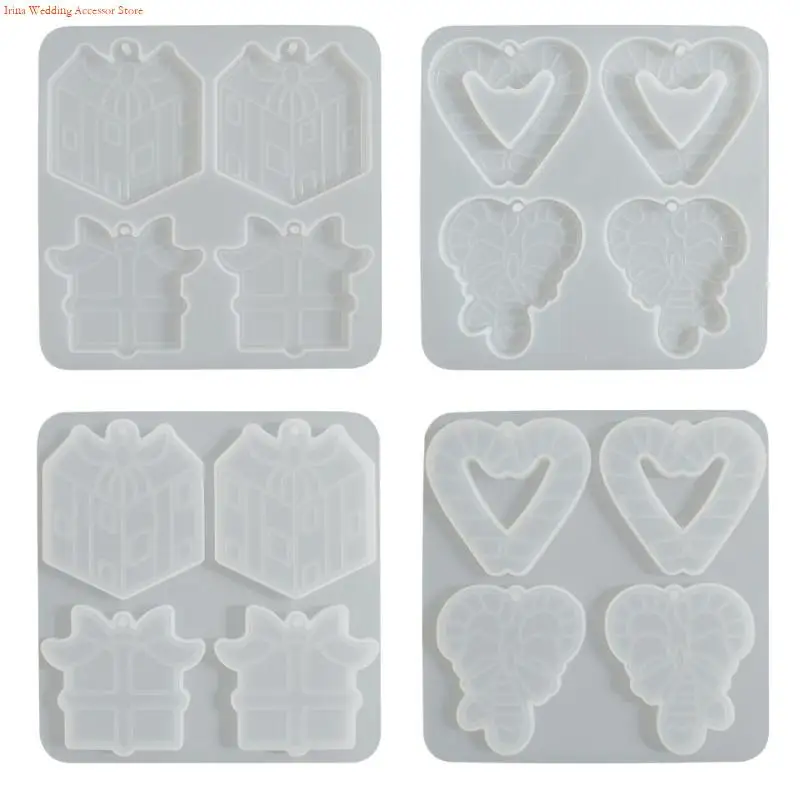 G92D Holiday Pendant Mold Silicone Mold Set For Handmade Earrings Keychains Festival Decorations Resin Art Craft Projects