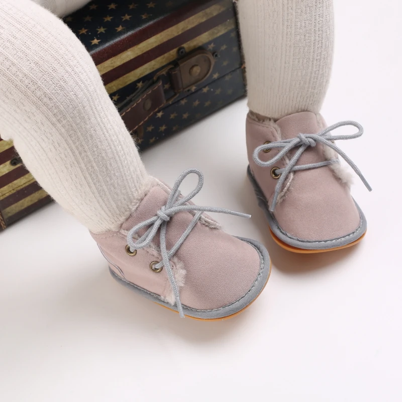Winter-Babystiefel für Jungen und Mädchen, Laufschuhe mit Schnürung, bequem und weich für Vorschulkinder 0-18 Monate, für Neugeborene. – Detail 15