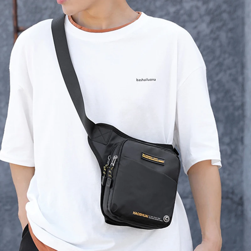 Men Nylon Drop Leg Bag Fanny Pack for Motorcycle Rider Travel Assault Male Messenger Cross Body Waist Pack Hip Belt Thigh Bag