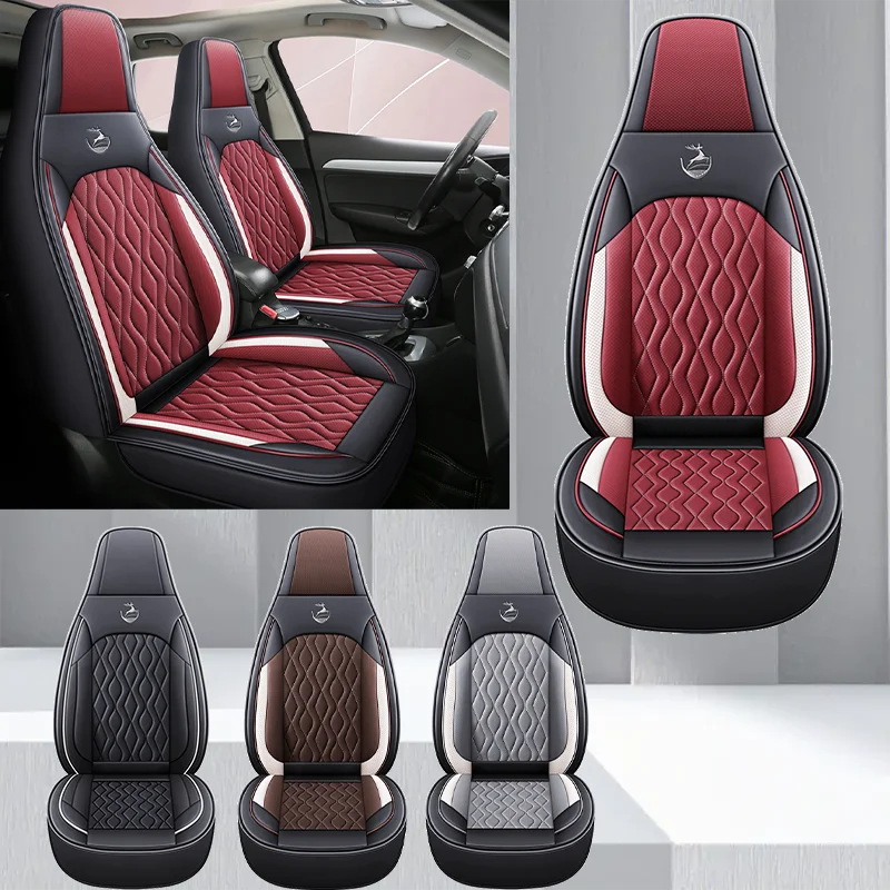 

Universal Single Car Seat Cover - Full-Wrap Design Perforated PU Leather (Breathable & Durable), All-Season Fit for Most Cars