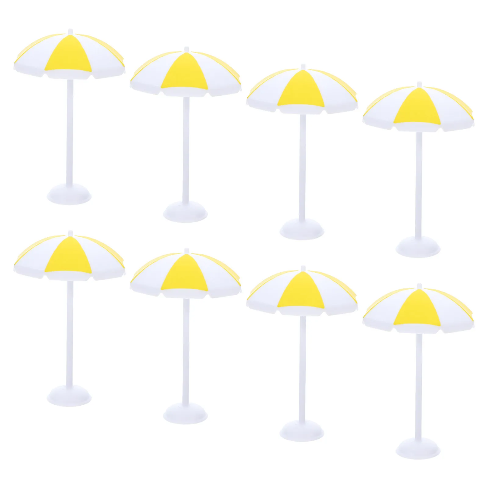 

Набор из 8 миниатюрных пляжных зонтов-парасолей: очаровательные мини-зонтики для декора кукольных домиков, аквариумов, террариумов, поделок, украшения для тортов