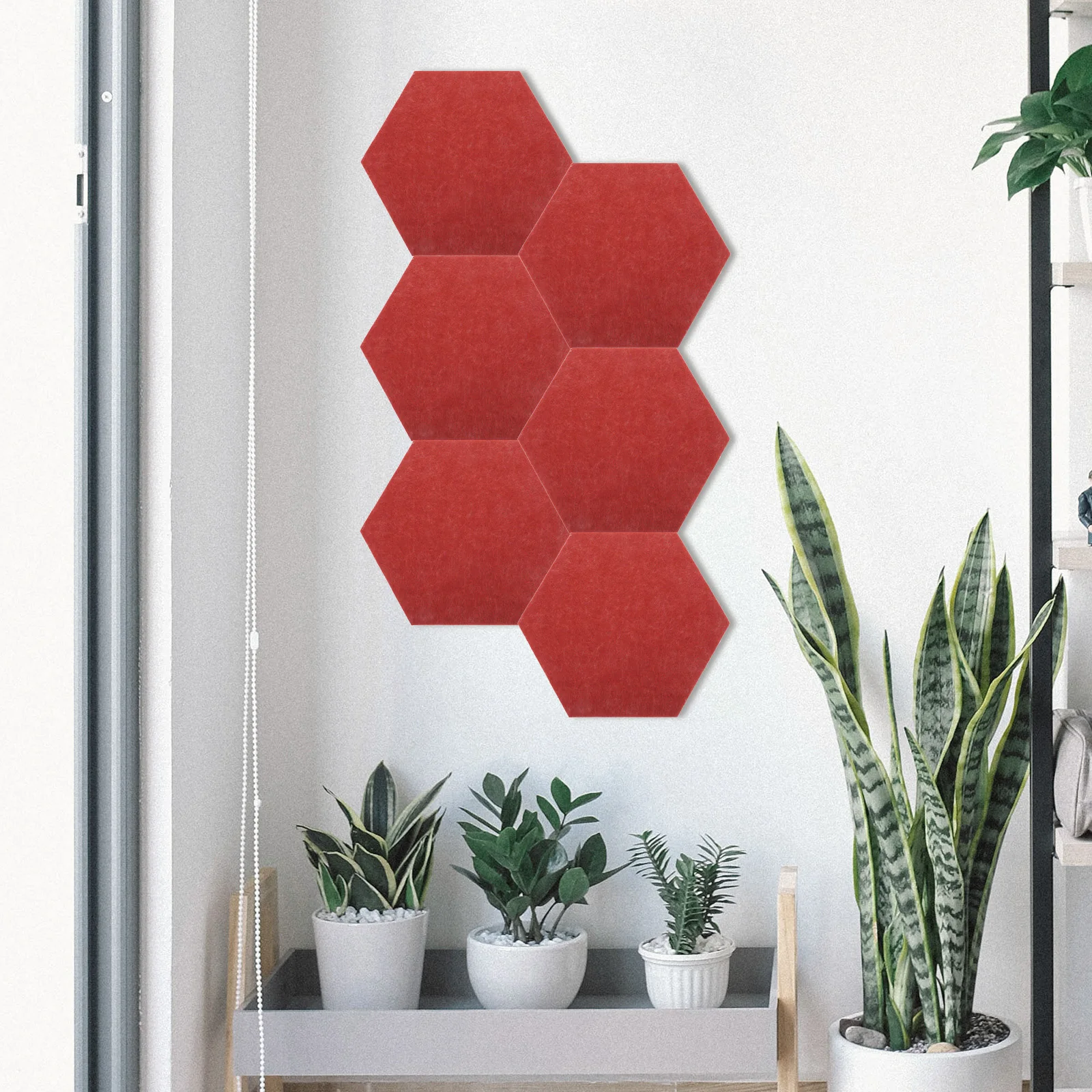 

12pcs Felt Board Bulletin Hexagon Wall Decor 10cm Edge 20cm Diagonal Soundproof Tiles For Photo Notice Classroom