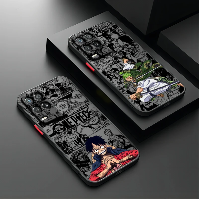 Anime O-One Piece Luffy For OPPO Find X5 X3 Neo F21S F21 K10 Pro Lite TPU Shockproof Frosted Translucent Phone Case