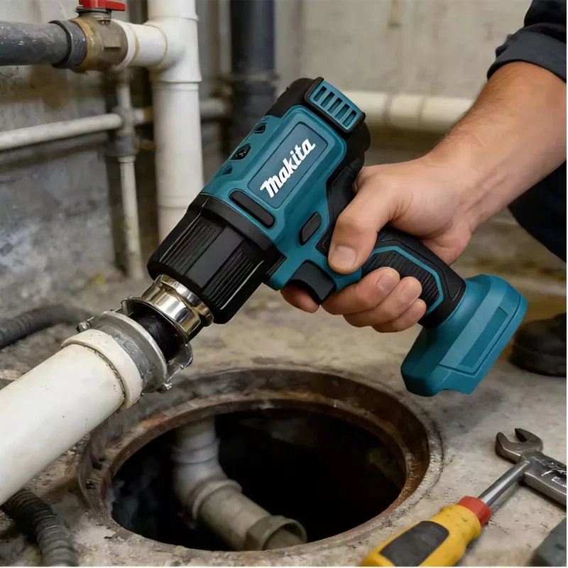 

2026 Makita DHG181Z 18В Аккумуляторный термофен LXT, литиевый электроинструмент, 150-550°C, для термоусадочной пленки и наклеек