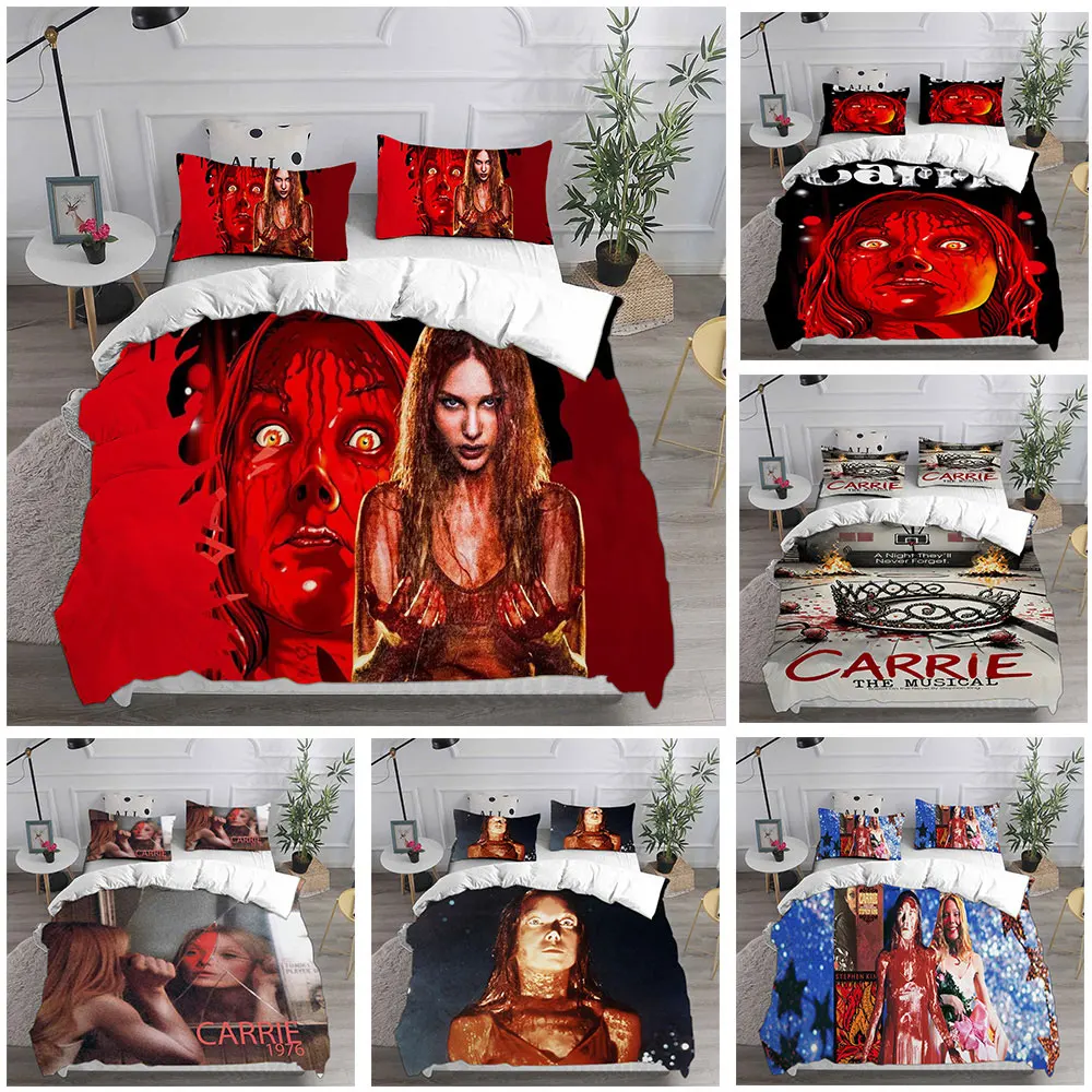 Carrie (1976) Bedding Sets Soft Bed Cover Comforter Duvet Cover Pillow Case 2-3 Pieces Sets Kids Adult Bedroom Decoration