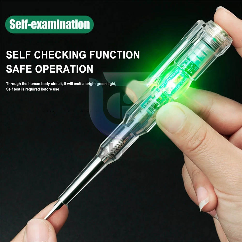 Voltage Tester Pen One Word Bit Screwdriver Non-contact Induction Intelligent Voltage Indicator Light Tester Pen Tool