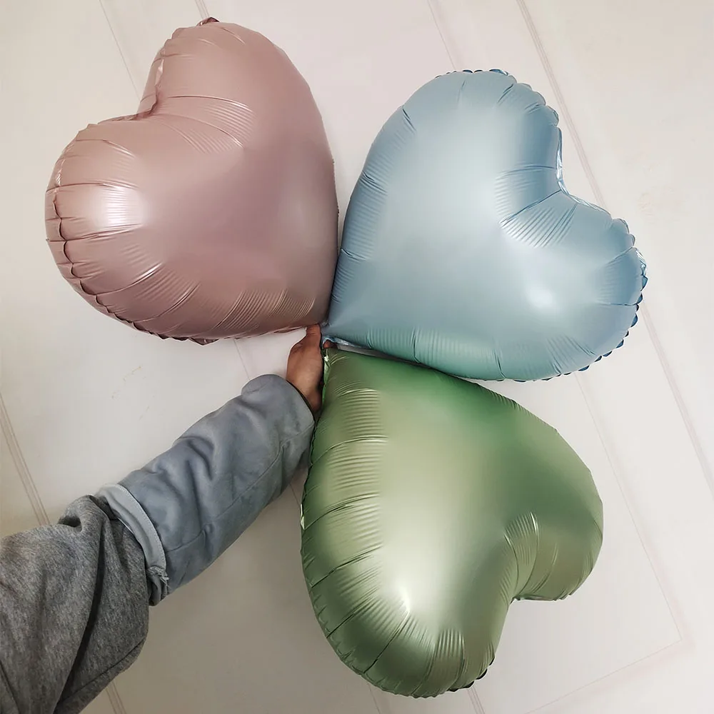 5pcs 18inch Cream Brown Sage Green Helium Heart Foil Balloons Baby Girls Birthday Decor Globos Baby Shower Wedding Party Sipplie