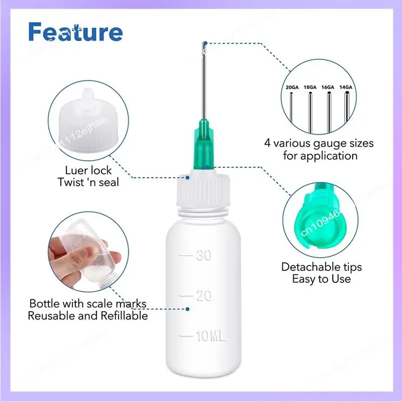 Garrafas aplicadoras de cola n83r, 60 peças, garrafas conta-gotas de plástico espremíveis de 30ml, garrafas conta-gotas espremíveis de óleo, artesanato, fácil instalação