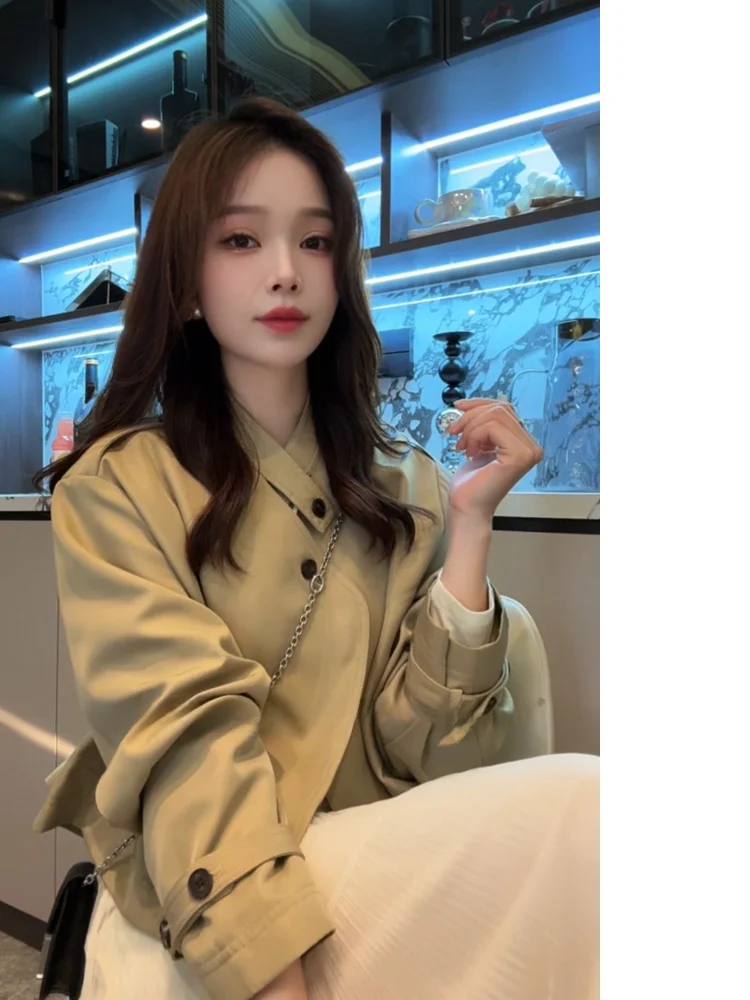 

Ele ort Faion Outerwear Spring Autumn Design Ladies Commute Windbreaker Coat Sli Cact Size 806