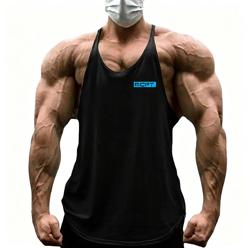 Men's Hiking Quick Dry Running Vests  Racerback Sleeveless Gym Tank Top Breathable Workout Shirt For Fitness Training Summer