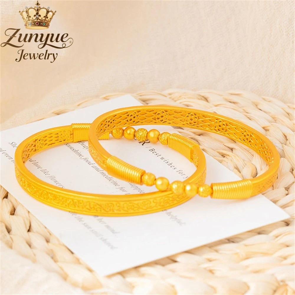 Ancient-Style Sandgold Pattern Bracelet Luxury Quality Jewelry Fashion Jewelry Exquisite Handicraft Charms Exquisite Popular