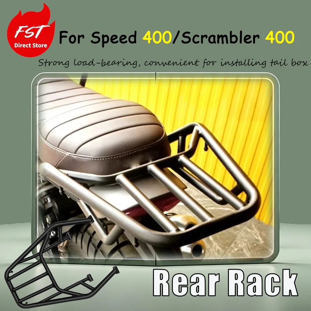 For Speed 400/Scrambler 400 modification accessories - rear cargo box frame - rear rear rack Strong load-bearing