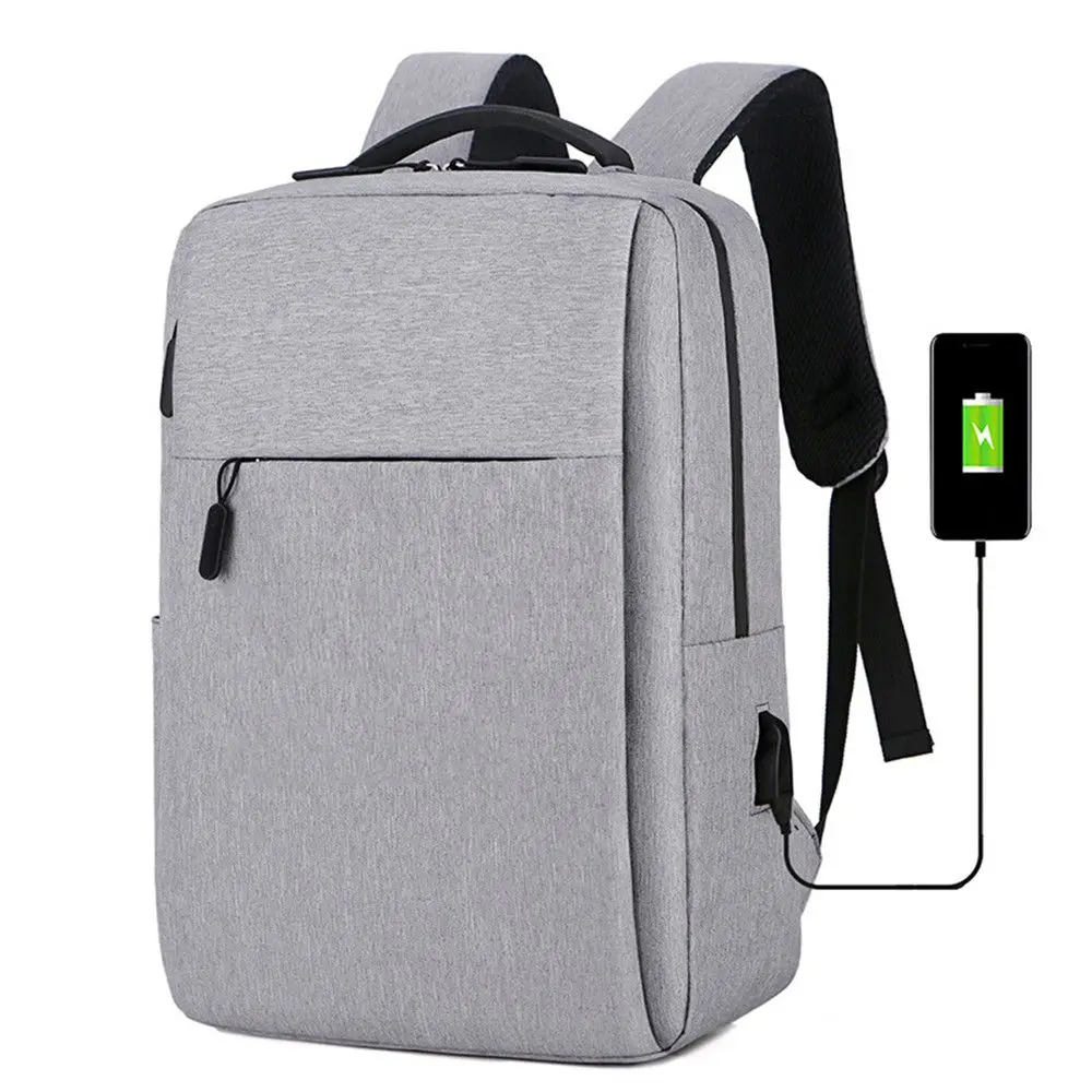 Mens Women Laptop Backpack Waterproof USB Rucksack Travel School Shoulder Bag