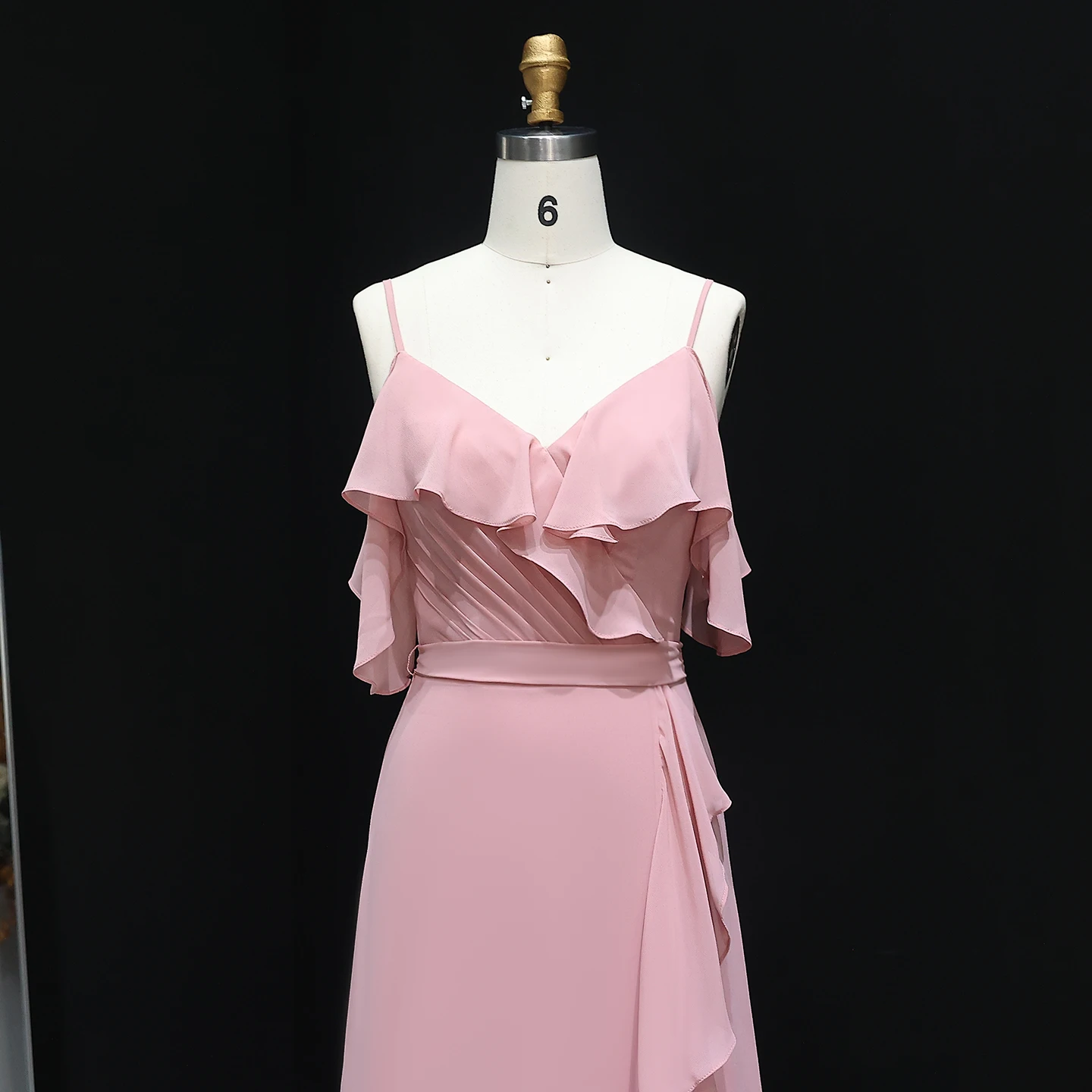 Sharon Said Abito da damigella d'onore con nastro a trapezio rosa con scollo a cuore Abito lungo per occasioni da diserbo BS286 Personalizzato