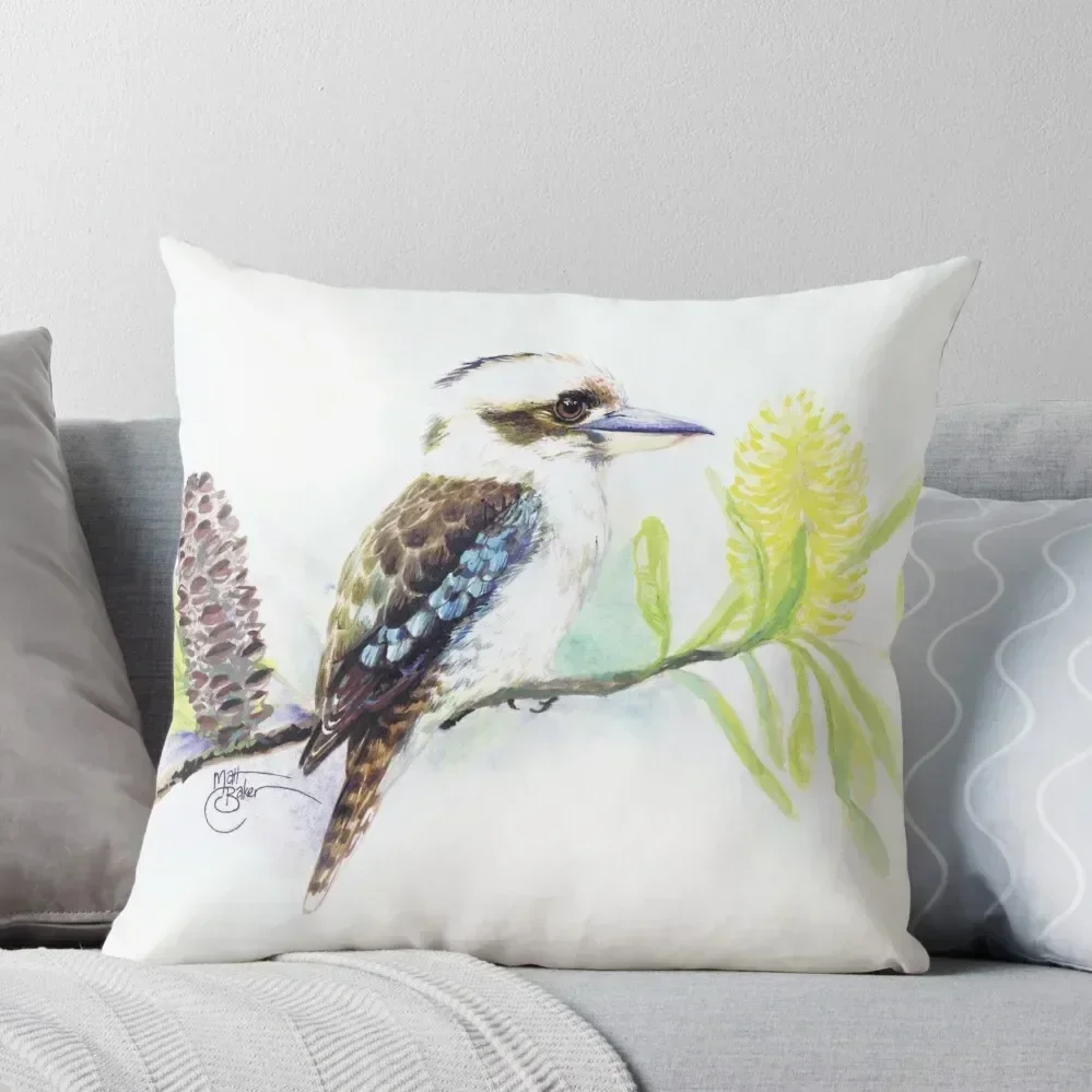 

The Contented Kookaburra Throw Pillow Decorative Cushions For Living Room Sofa Cushions Cover pillow