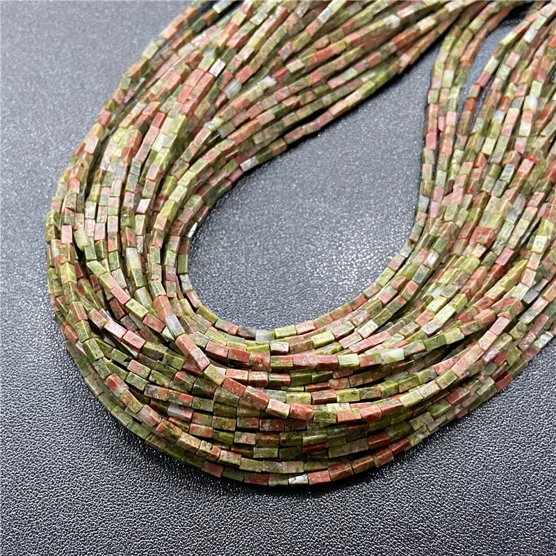 Natural Stone Rectangle Cube Beads for DIY Accessories