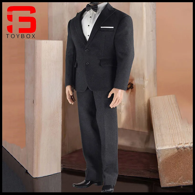 

Toy center CEN-M04 1/6 Scale Male Black British Gentleman Suit Clothes Model Fit TBL M34 Strong Muscular Action Figure Body