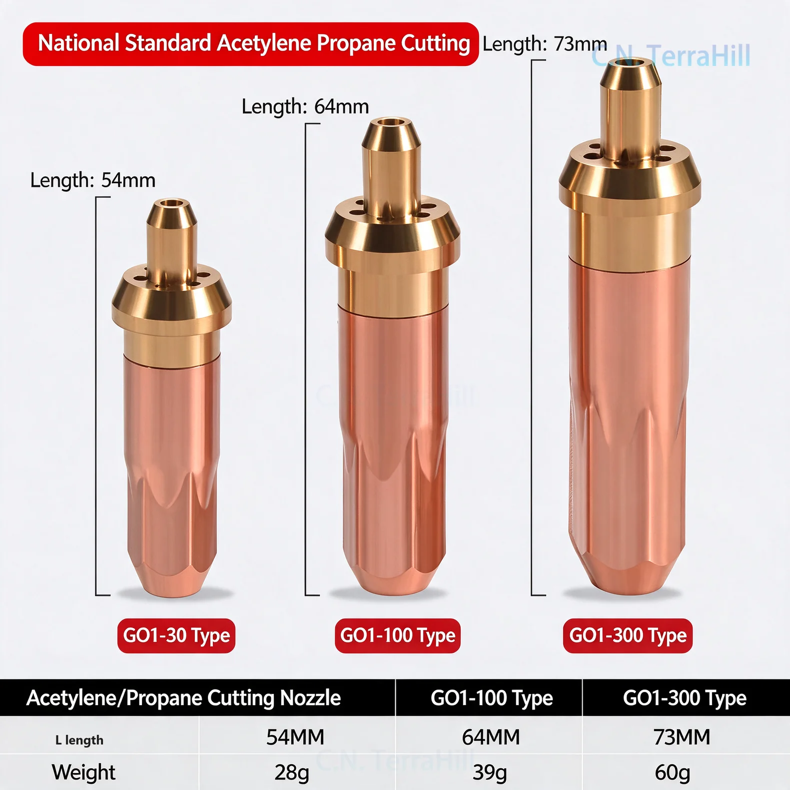 G01-30-100 Cutting Nozzle Plum Blossom Shape for Gas Oxygen Acetylene Propane LPG Cutting Torch Welding
