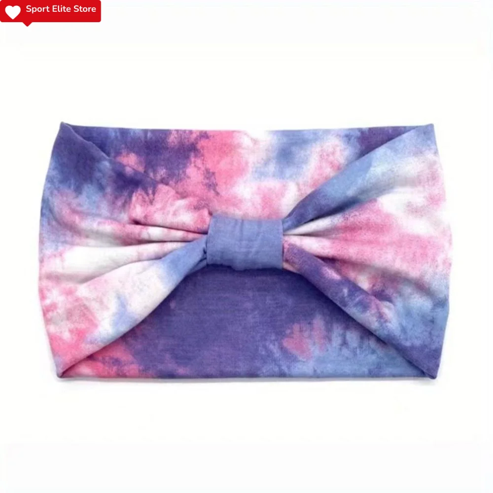 Make-up Colorful Tie Dye Headwrap Cotton Elastic Yoga Headband Charming Unisex Wide Headband Sports