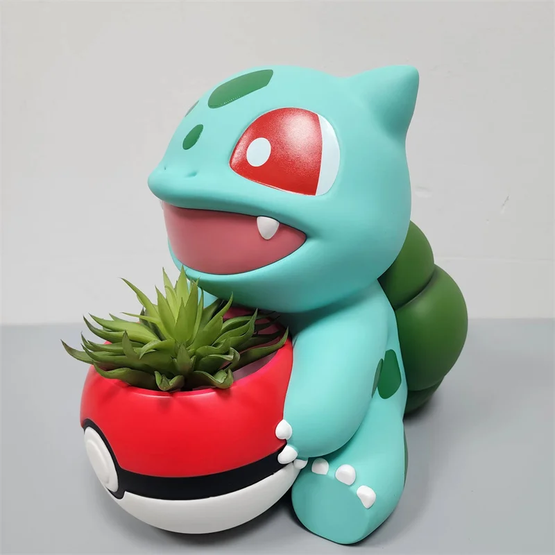 25CM Pokemon Anime doniczka Kawaii Pikachu Charmander Squirtle Bulbasaur postać doniczkowa Model z kreskówki posąg lalki