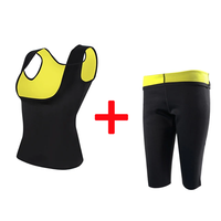 Hot Sweat Sauna Suits Slimming Pants Neoprene Suit Sweating Vest Shapers Women Weight Loss Fat Burning Corset Body Shaper Tops
