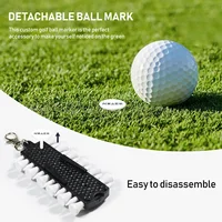 PGM Golf Tees Rack with 12pcs Tees Green Fork and Pencil Portable Golf Accessory Storage Device TC001 2