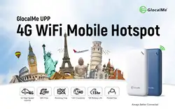 GlocalMe U20 Global 4G roaming-free Pocket WiFi mobile hotspot support 128+ country inside data