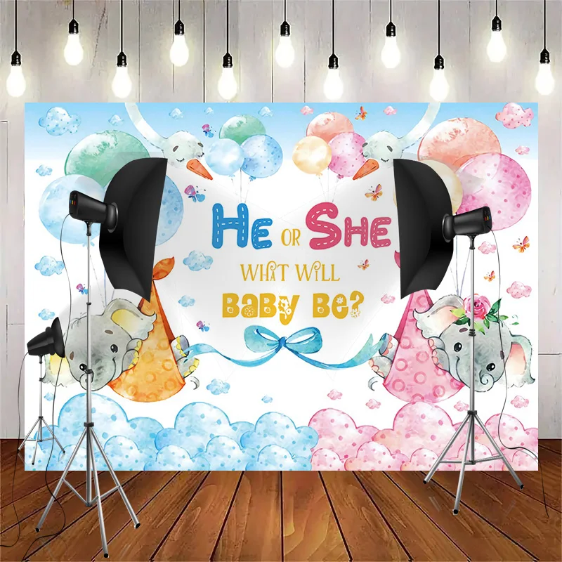 Happy Birthday Party Wild One Photography Backdrops Props Newborn Baby Animals Elephant Safari Photo Studio Background WP-42