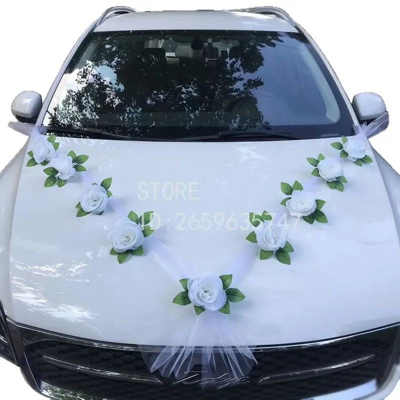 for Decorative Front Flower Wedding Supplies Main Wedding Car Layout Simulation Welcome Flower Fleet Decorations