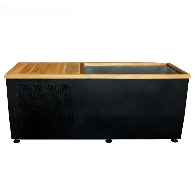 Ice bathtub rust steel material solid wood cold water bathtub ice machine chiller